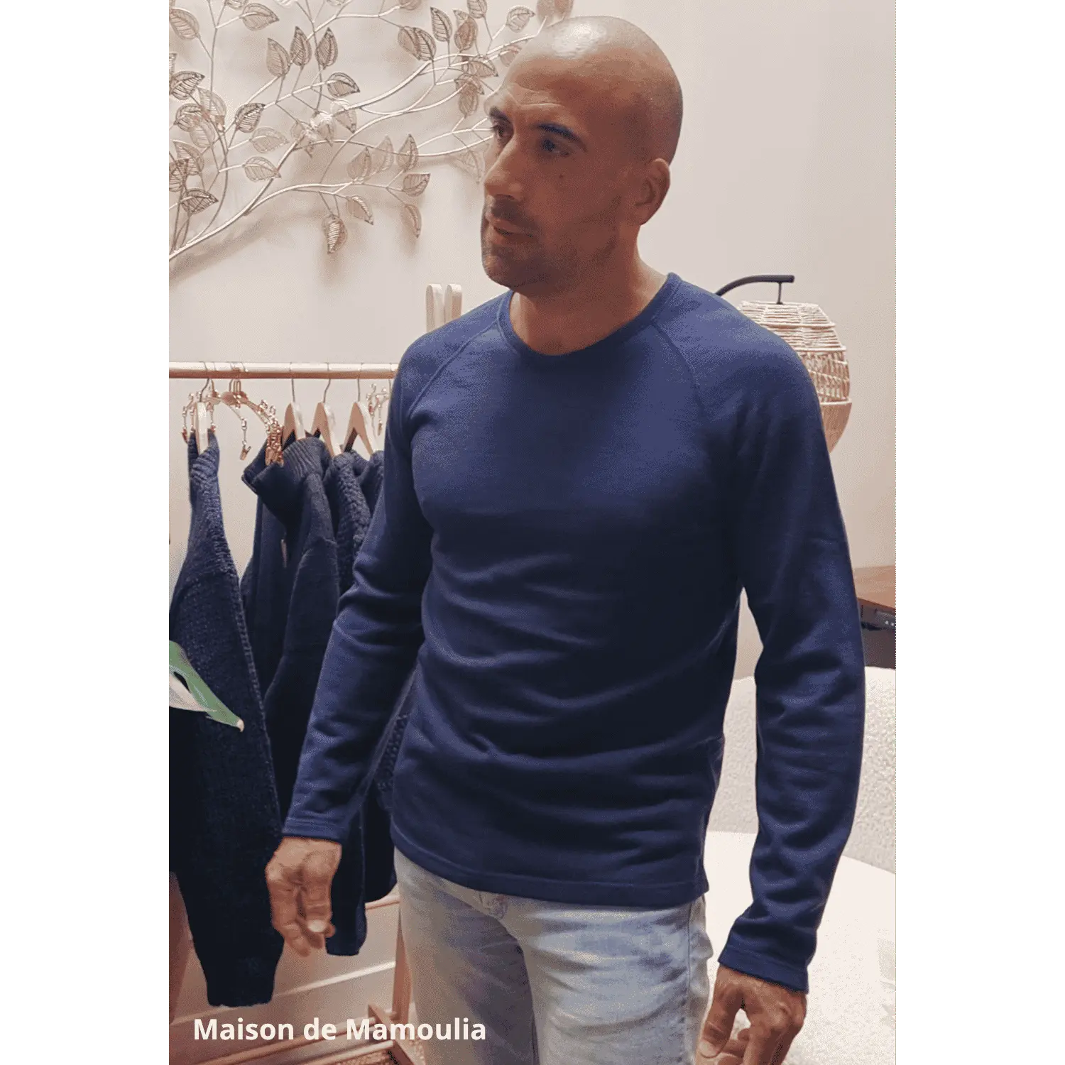 Reiff - T-shirt homme Gregor en laine et soie "bouclette" Reiff