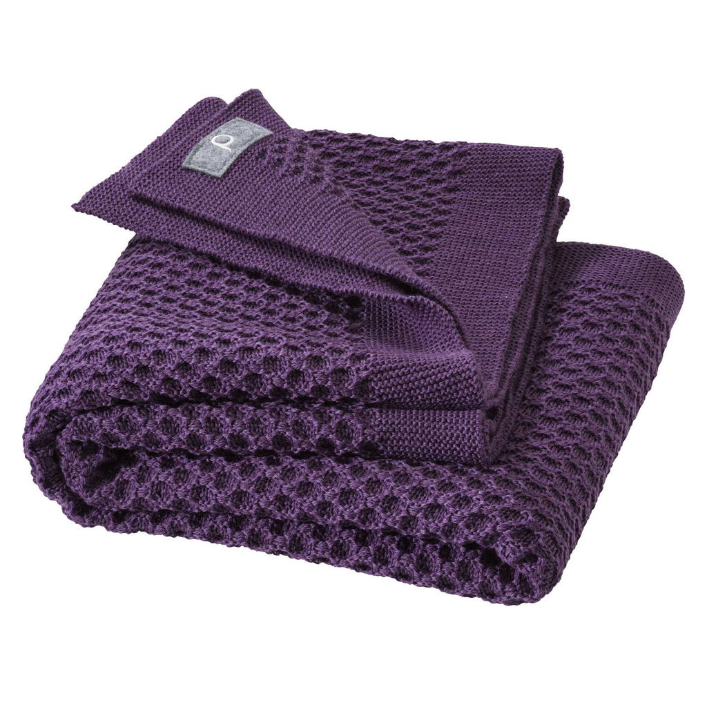 DISANA - Knitted wool blanket 80x100 cm - Honeycomb