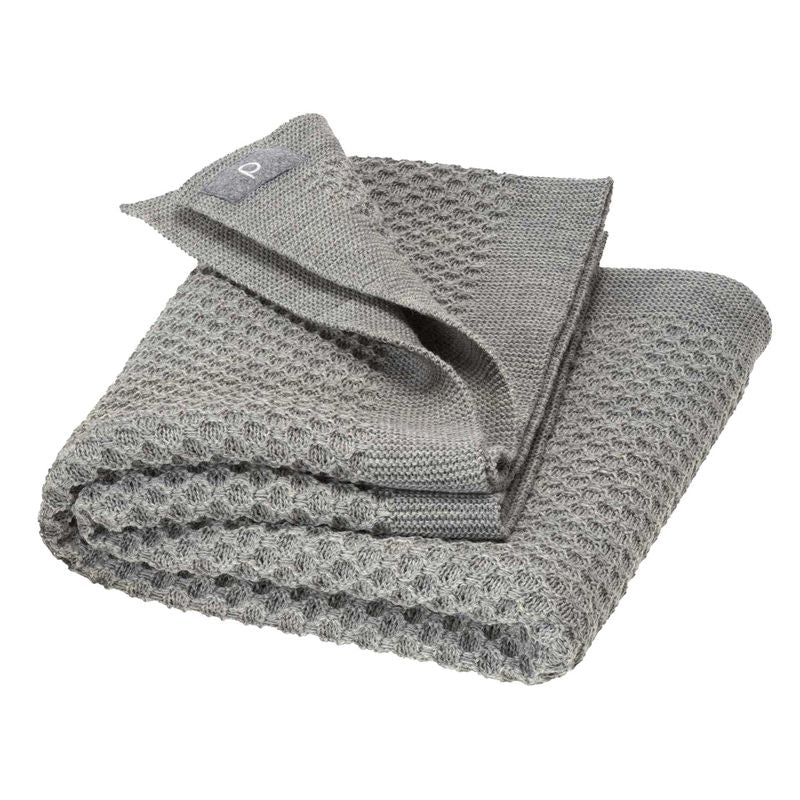 Disana - Couverture bébé laine tricotée 80x100 cm - Nid d’abeille