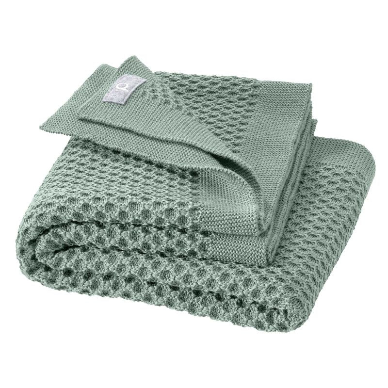 Disana - Couverture laine tricotée 135×200 cm - Nid d’abeille