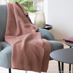 Disana - Couverture laine tricotée 135×200 cm - Nid d’abeille