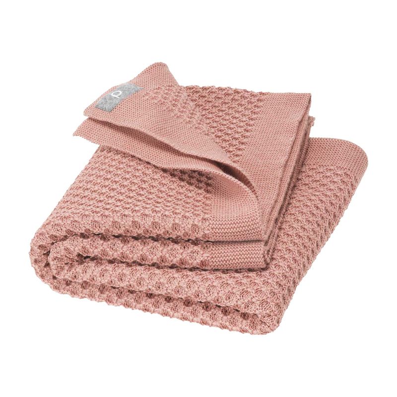 Disana - Couverture laine tricotée 135×200 cm - Nid d’abeille