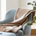 Disana - Couverture laine bouillie 135×200 cm - Double face