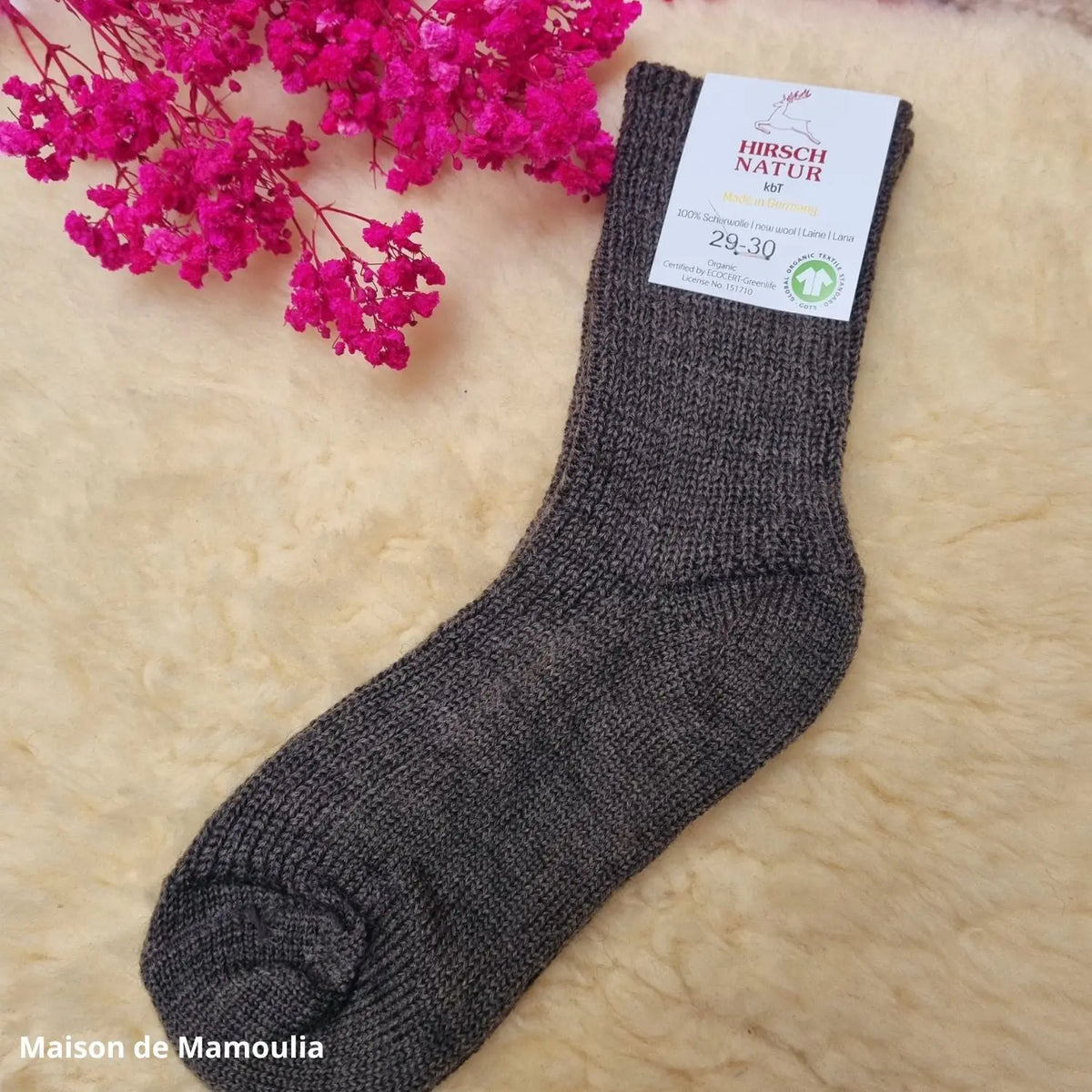 Hirsch Natur - Thick Children's Socks - 100% Wool