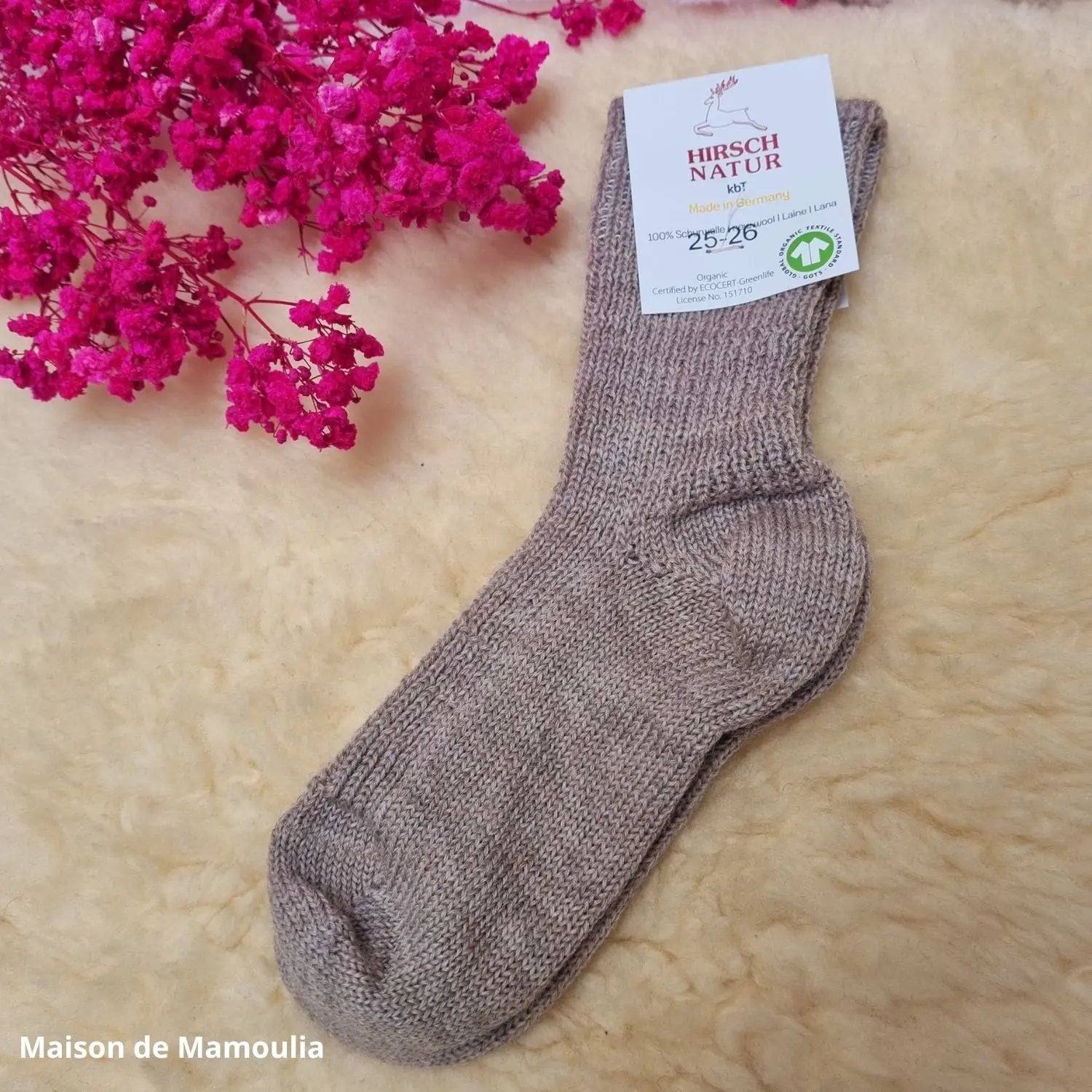 Hirsch Natur - Thick Children's Socks - 100% Wool