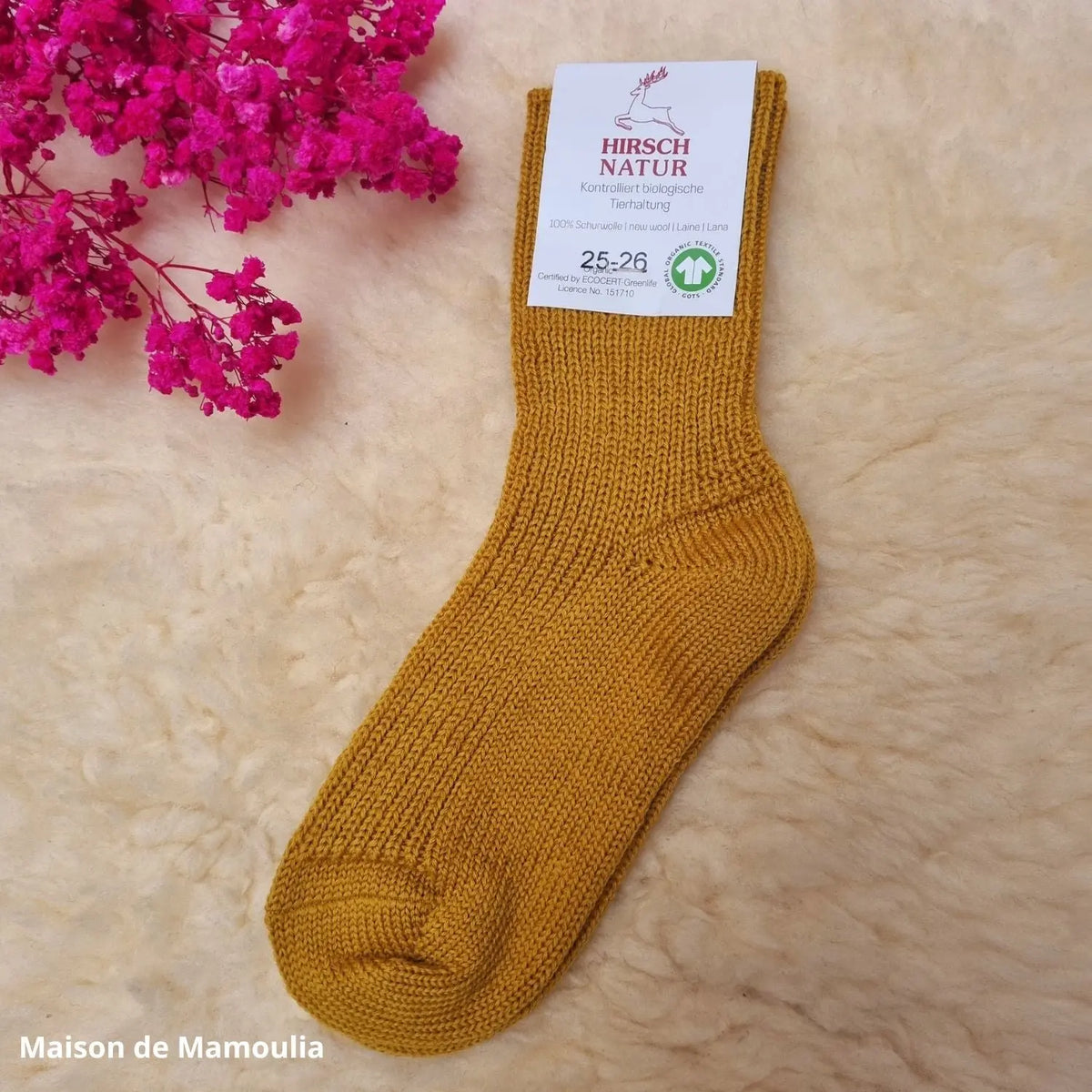 Hirsch Natur - Thick Children's Socks - 100% Wool