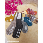 Hirsch Natur - Chaussettes antidérapantes enfant – 100 % laine