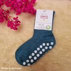 Hirsch Natur - Chaussettes antidérapantes enfant – 100 % laine