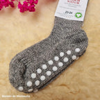 Hirsch Natur - Chaussettes antidérapantes enfant – 100 % laine