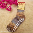 Hirsch Natur - Chaussettes antidérapantes enfant – 100 % laine