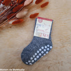 Hirsch Natur - Chaussettes antidérapantes enfant – 100 % laine Hirsch Natur