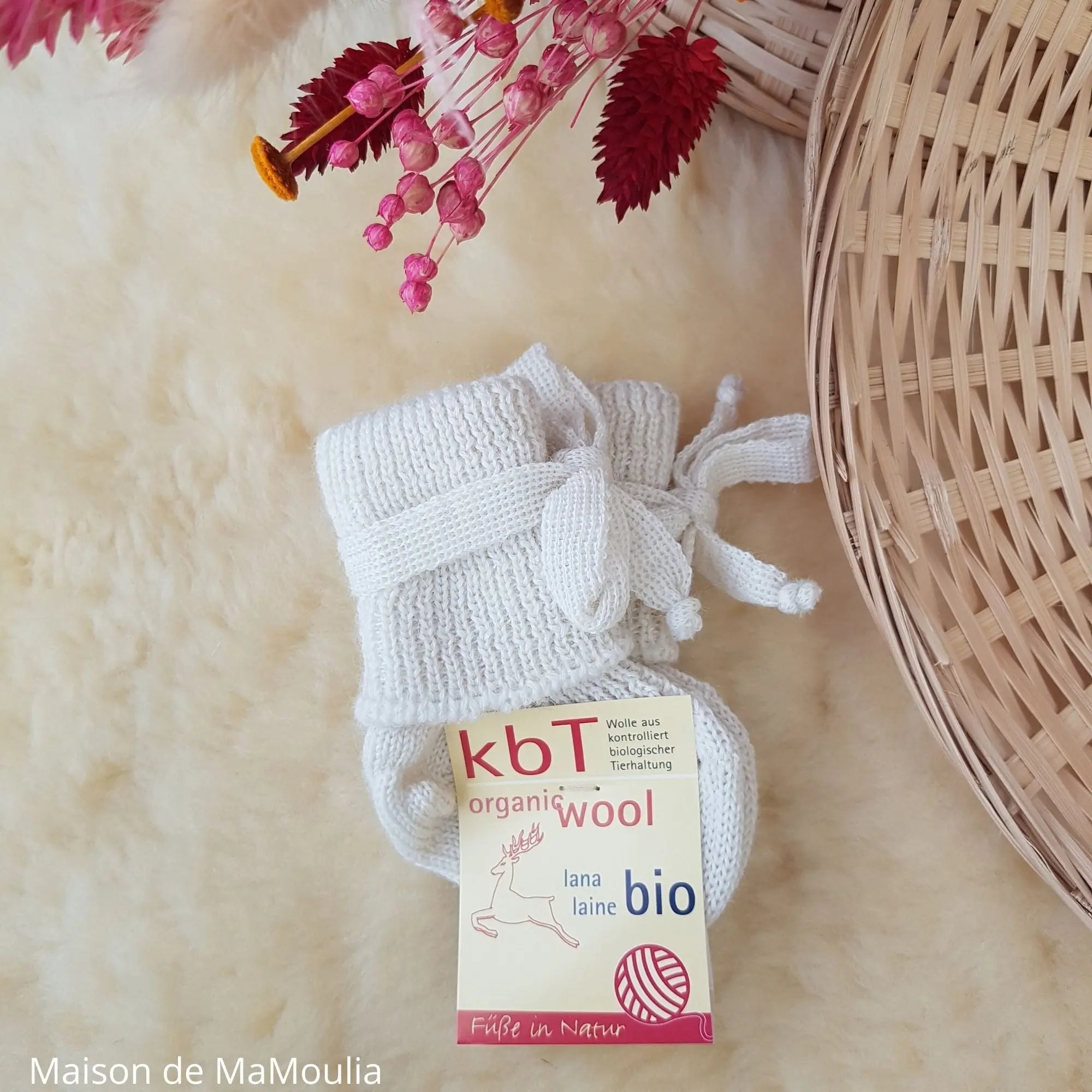 Hirsch Natur - Chaussettes tricotées pour nourisson – 100 % laine Hirsch Natur