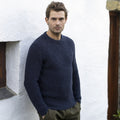 Fisherman - Pull homme maille anglaise raglan, mérinos-cachemire