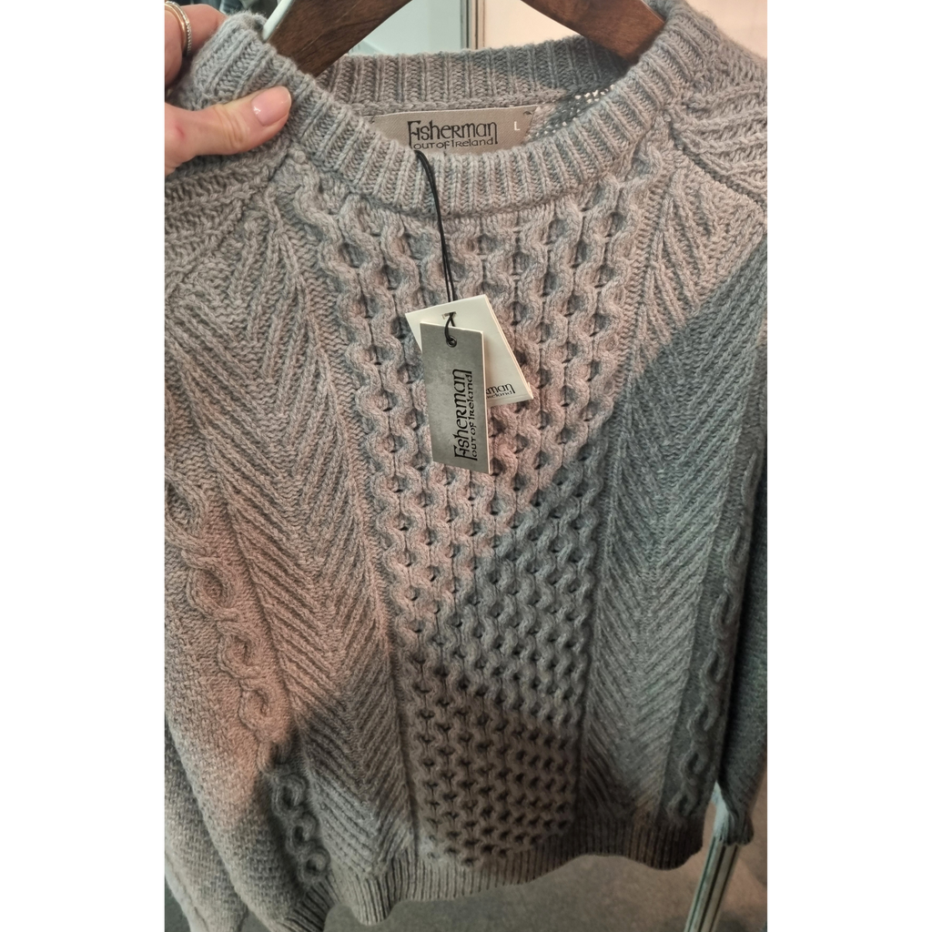 Fisherman - Pull homme Aran traditionnel, pure laine Geelong (agneau)