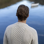 Fisherman - Pull homme Aran traditionnel, pure laine Geelong (agneau)