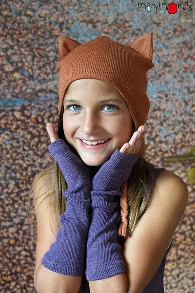 ManyMonths - Bonnet bébé Earflap Beanie - laine mérinos - Kitty ManyMonths