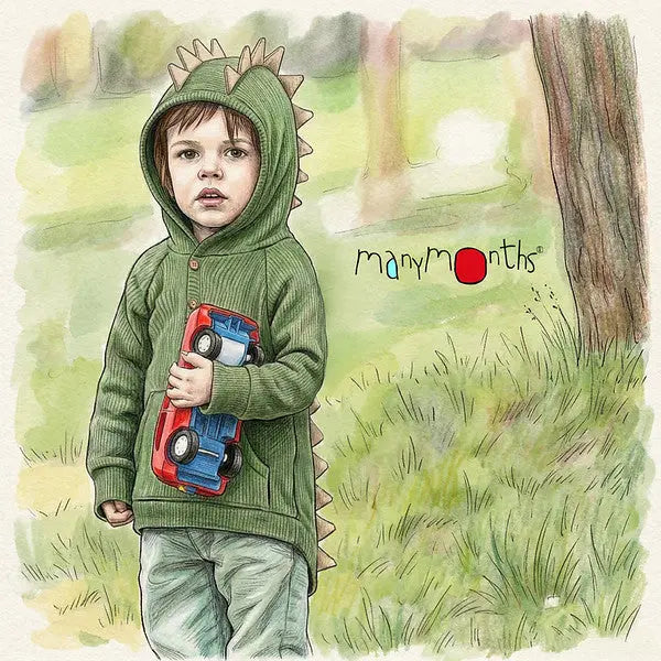 ManyMonths - Sweat Dino évolutif – laine mérinos ManyMonths