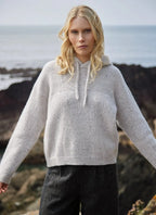 Fisherman - Pull Hoody femme mérinos-cachemire