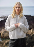 Fisherman - Pull Hoody femme mérinos-cachemire