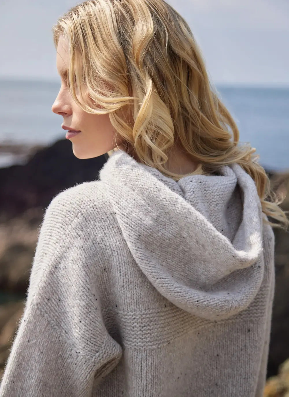 Fisherman - Pull Hoody femme mérinos-cachemire