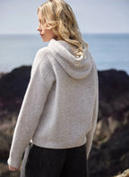 Fisherman - Pull Hoody femme mérinos-cachemire