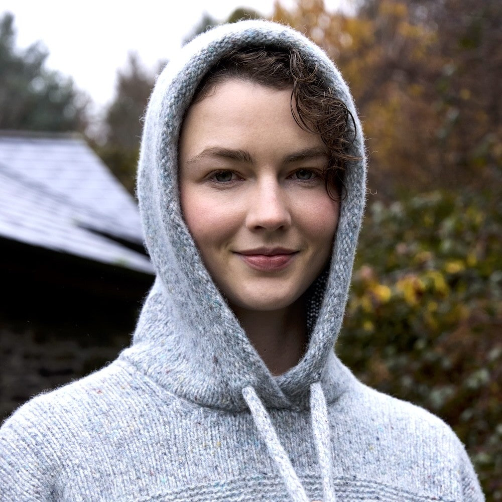 Fisherman - Pull Hoody femme mérinos-cachemire