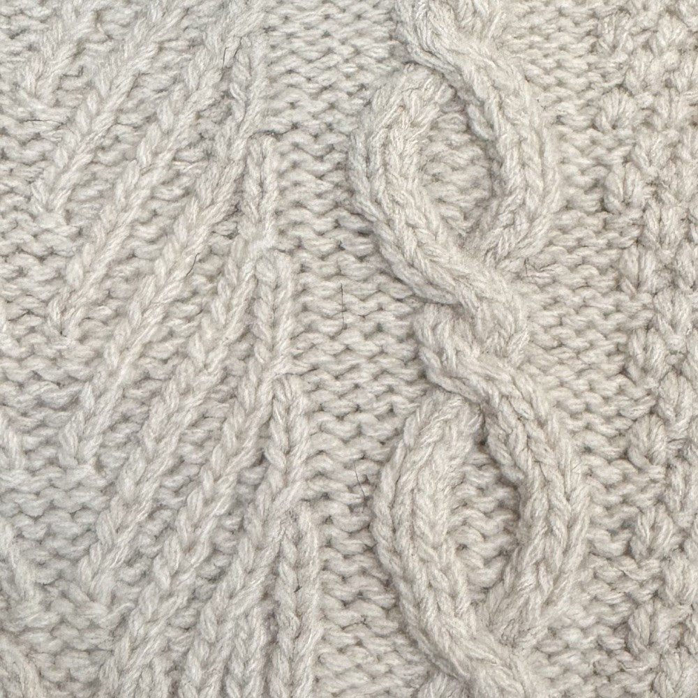 Fisherman - Pull femme col rond Aran en laine Geelong (agneau)