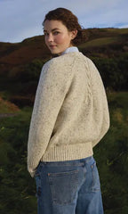 Fisherman - Cardigan raglan femme – Donegal Tweed merinos Fisherman Out of Ireland
