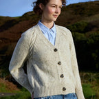 Fisherman - Cardigan raglan femme – Donegal Tweed merinos Fisherman Out of Ireland