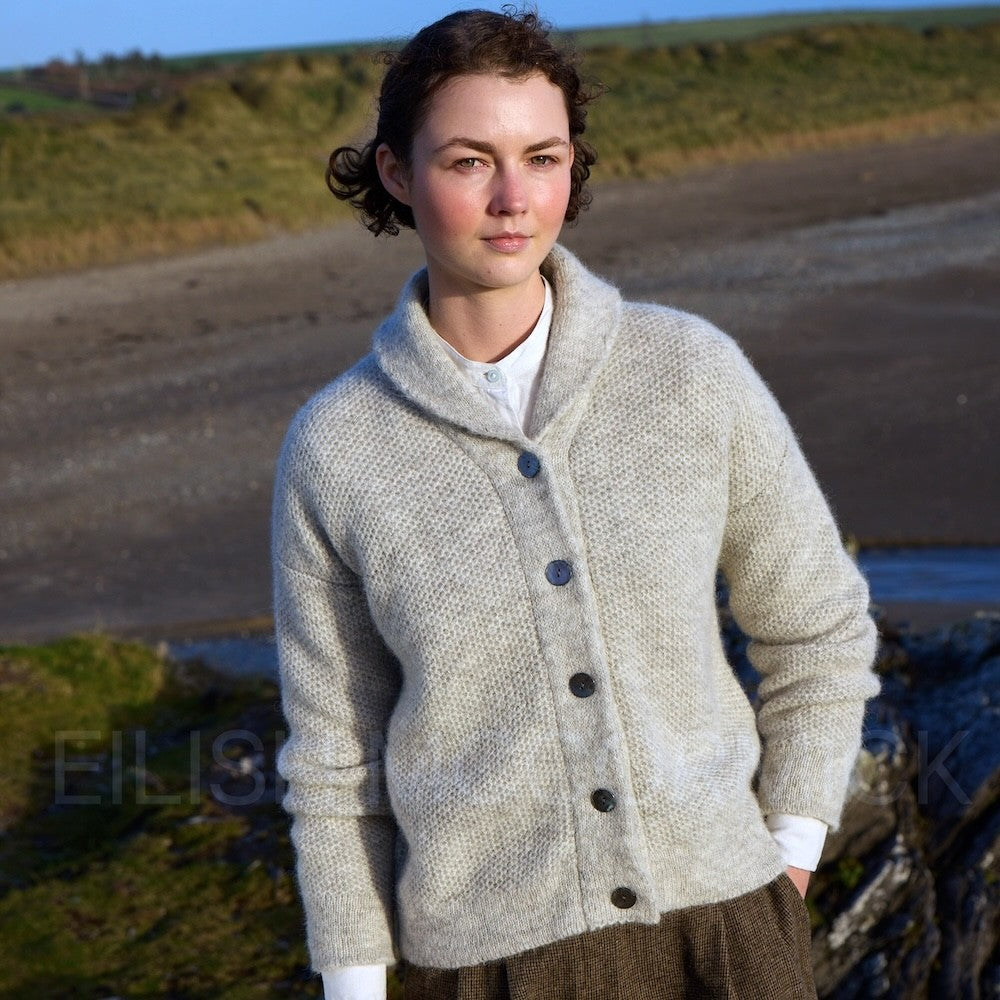 Fisherman - Cardigan femme en alpaga et laine Highland