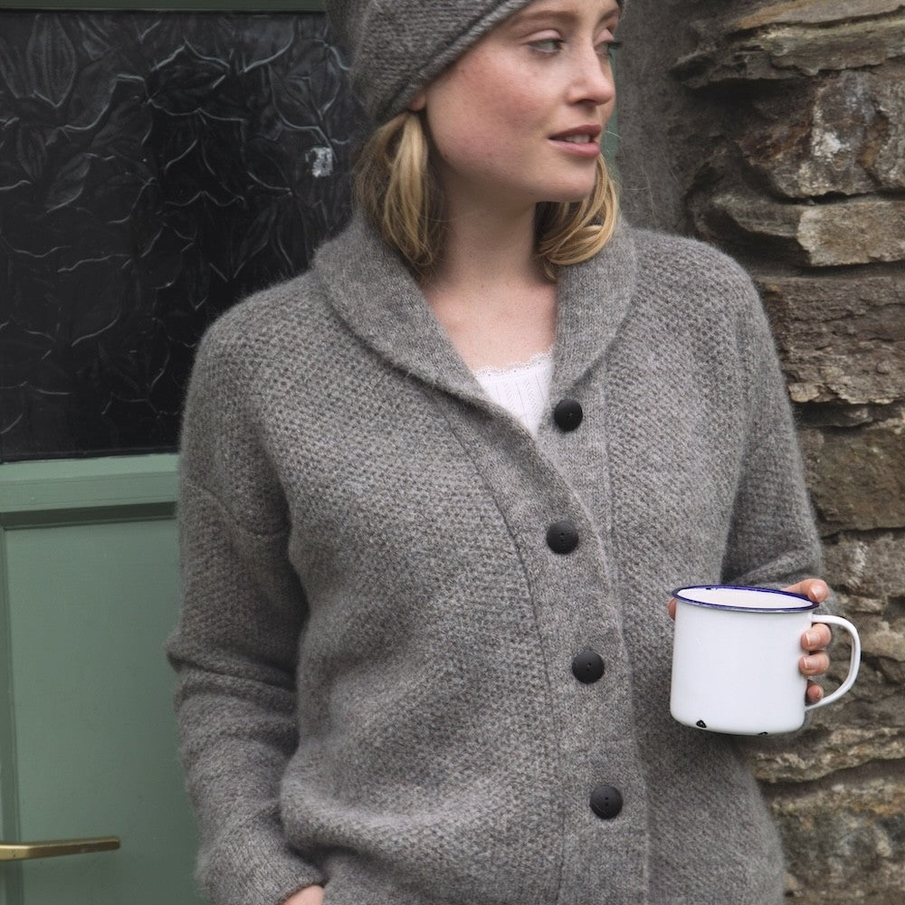 Fisherman - Cardigan femme en alpaga et laine Highland