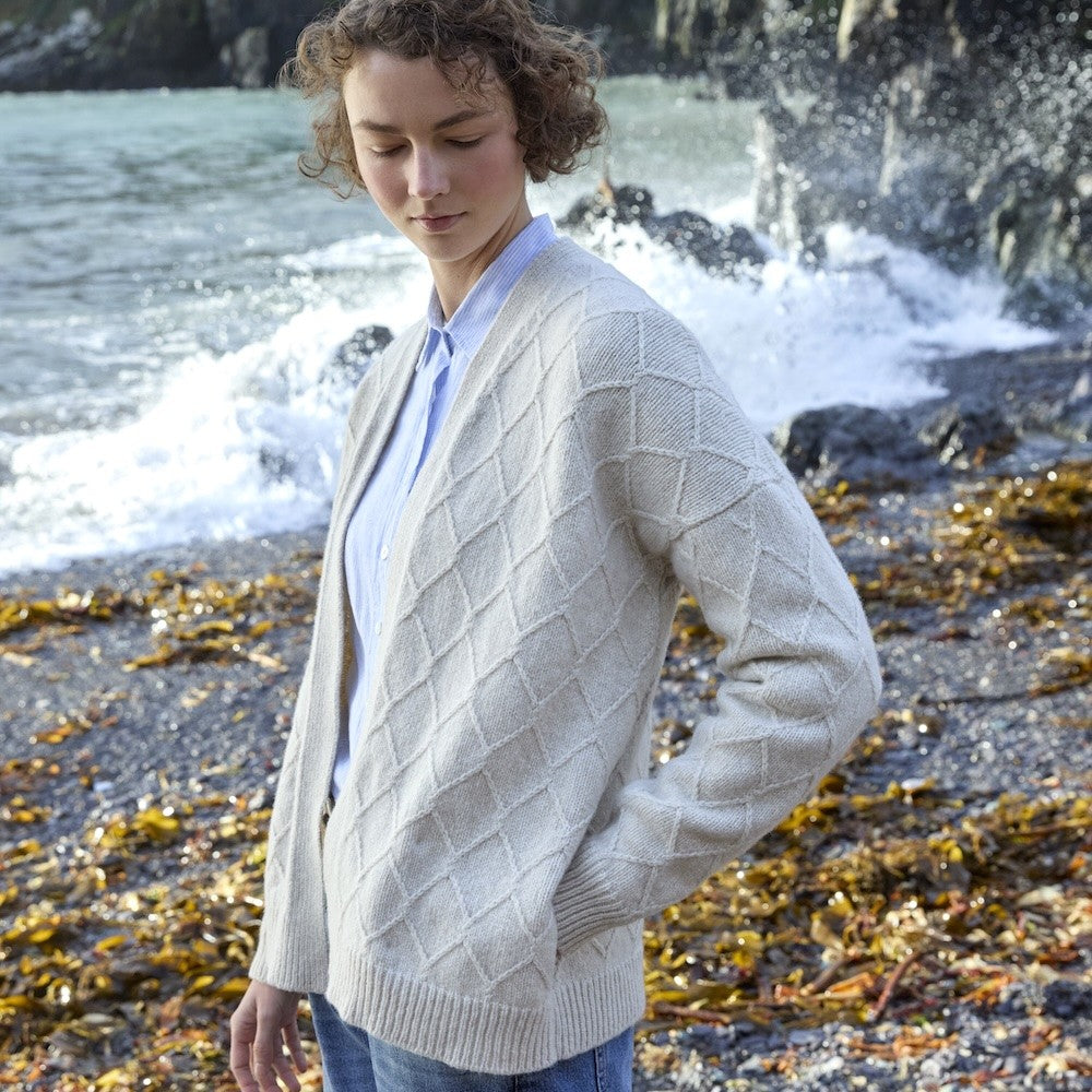 Fisherman - Cardigan femme mérinos-cachemire