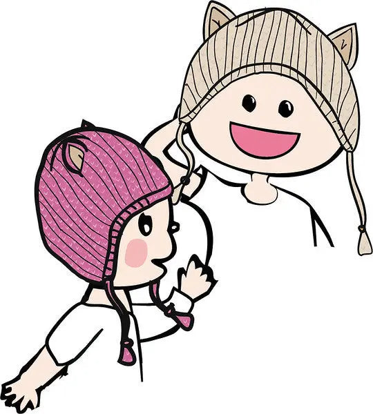 ManyMonths - Bonnet bébé Earflap Beanie - laine mérinos - Kitty ManyMonths