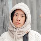 Fuza Wool - Cagoule laine mérinos tricotée main