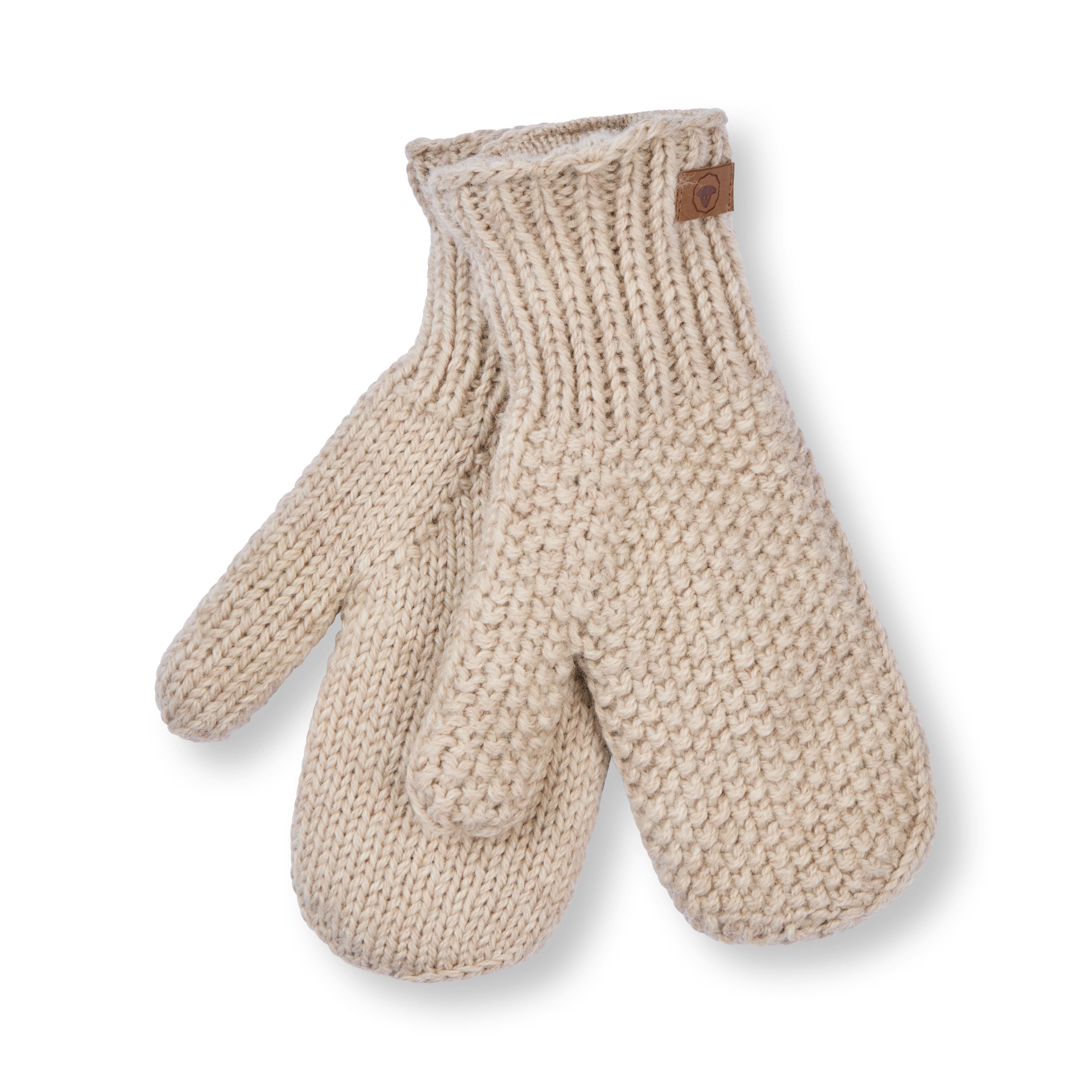 Fuza Wool - Moufles laine mérinos doublés, tricoté main