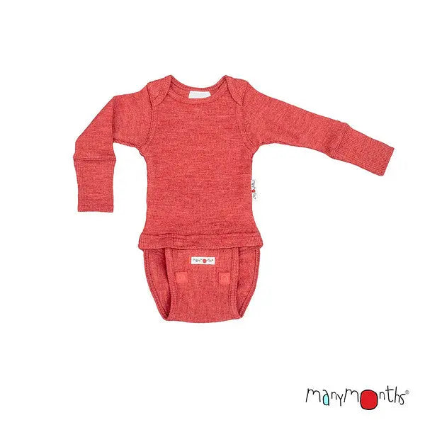 ManyMonths - Body/shirt évolutif 2 en 1 - pure laine mérinos ManyMonths