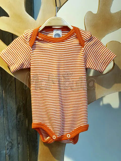 Cosilana - Body bébé manches courtes, laine-soie Cosilana