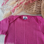 Cosilana - Body bébé manches courtes, laine-soie Cosilana