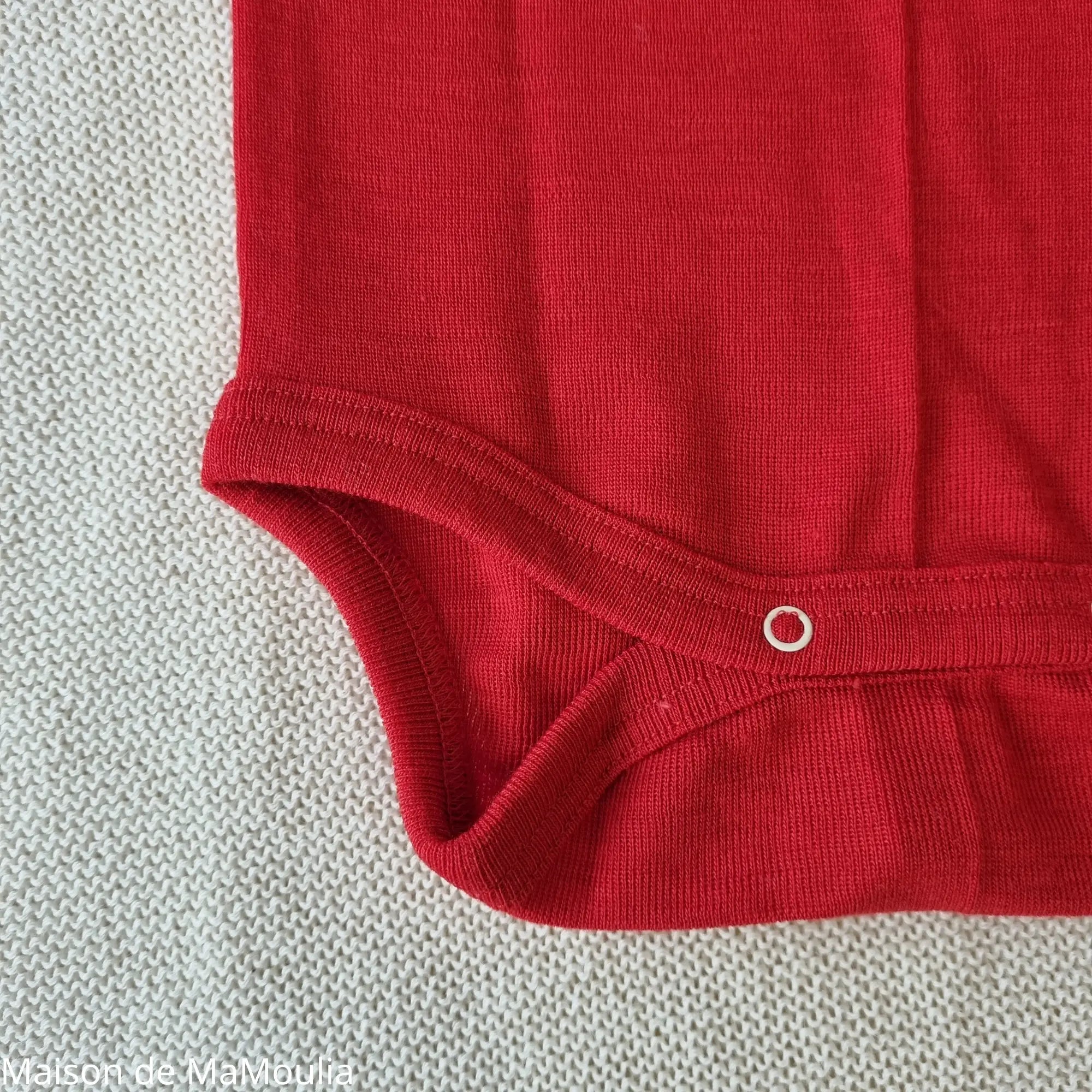 Cosilana - Body bébé manches longues, laine-soie Cosilana