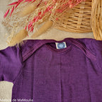 Cosilana - Body bébé manches courtes, laine-soie Cosilana