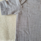 Cosilana - Body bébé manches courtes, laine-soie-coton Cosilana