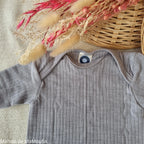 Cosilana - Body bébé manches courtes, laine-soie-coton Cosilana