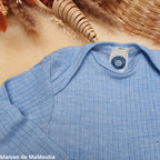 Cosilana - T-shirt bébé manches longues, laine-soie-coton