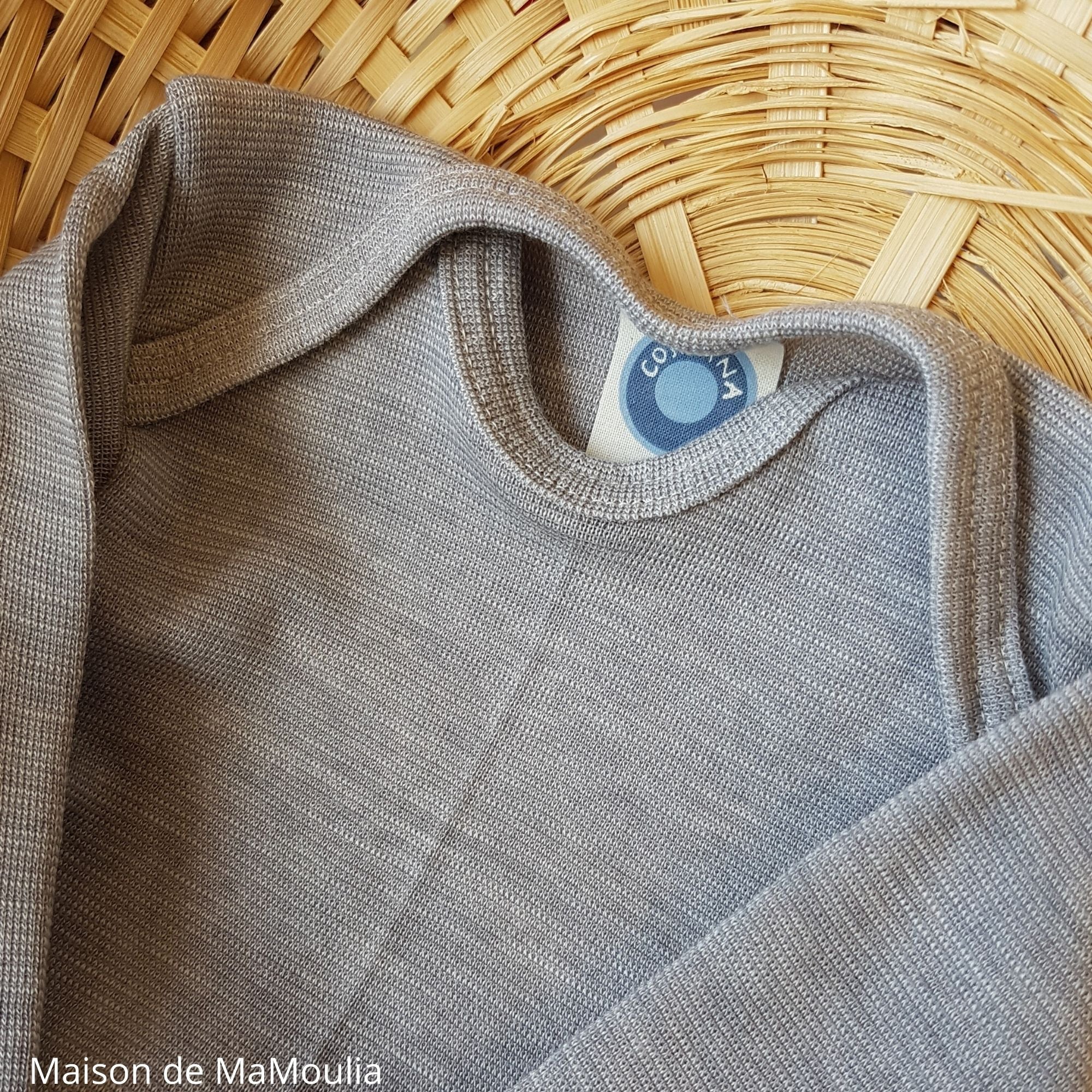 Cosilana - Body bébé manches longues, laine-soie