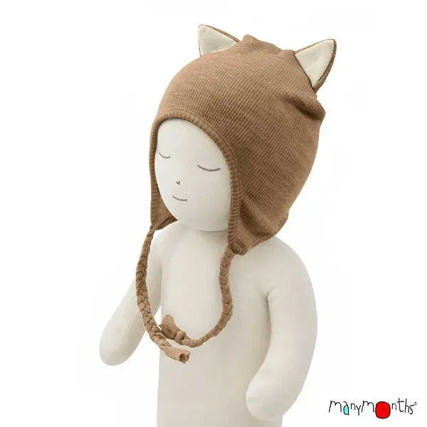 ManyMonths - Bonnet bébé Earflap Beanie - laine mérinos - Kitty