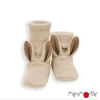 ManyMonths - Chaussons bébé - laine mérinos - Bunny Booties