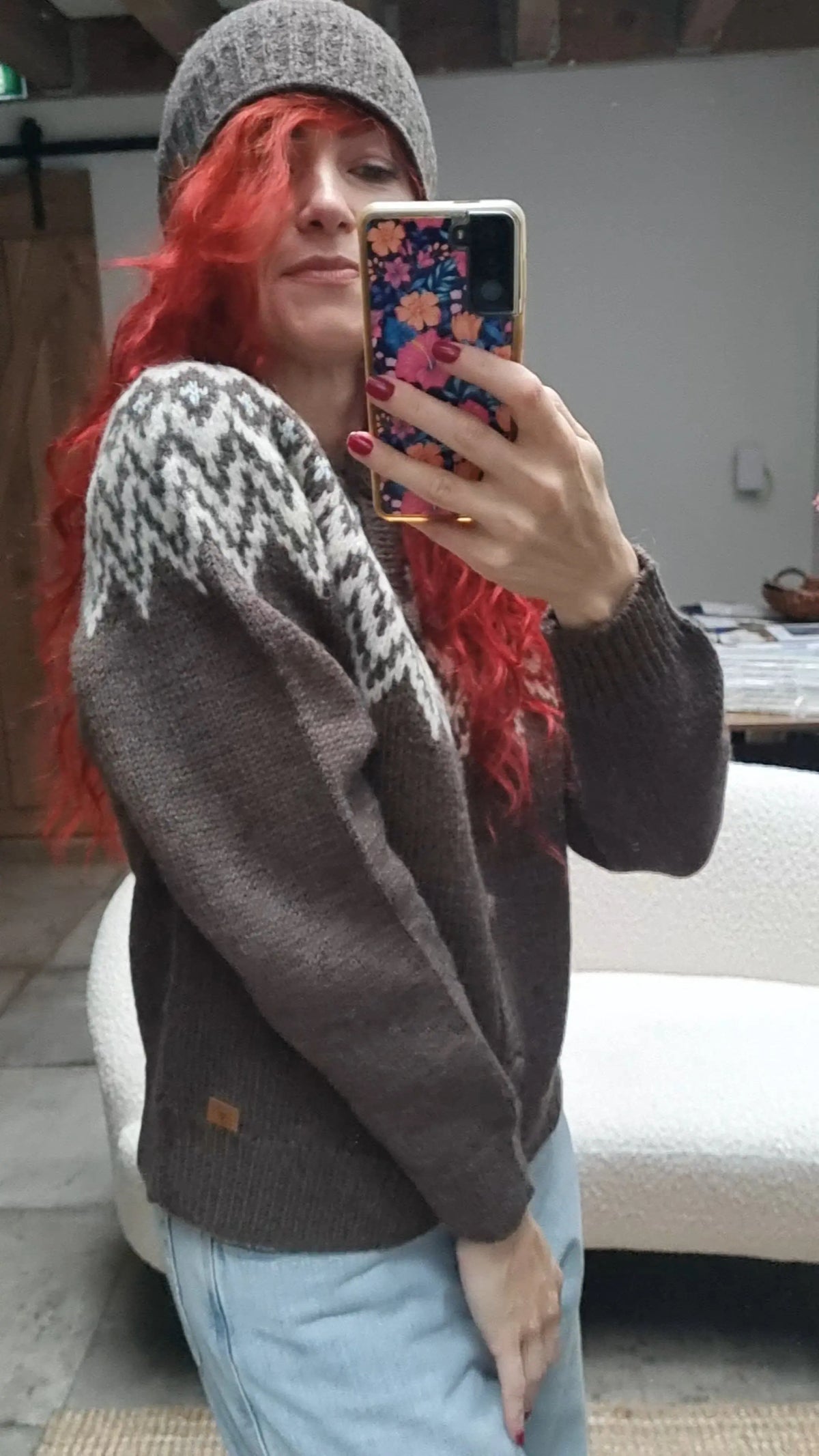 Fuza Wool - Cardigan Che Che laine mérinos, tricoté main