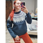 Fuza Wool - Pull Che Che col rond laine mérinos, tricoté main Fuza Wool