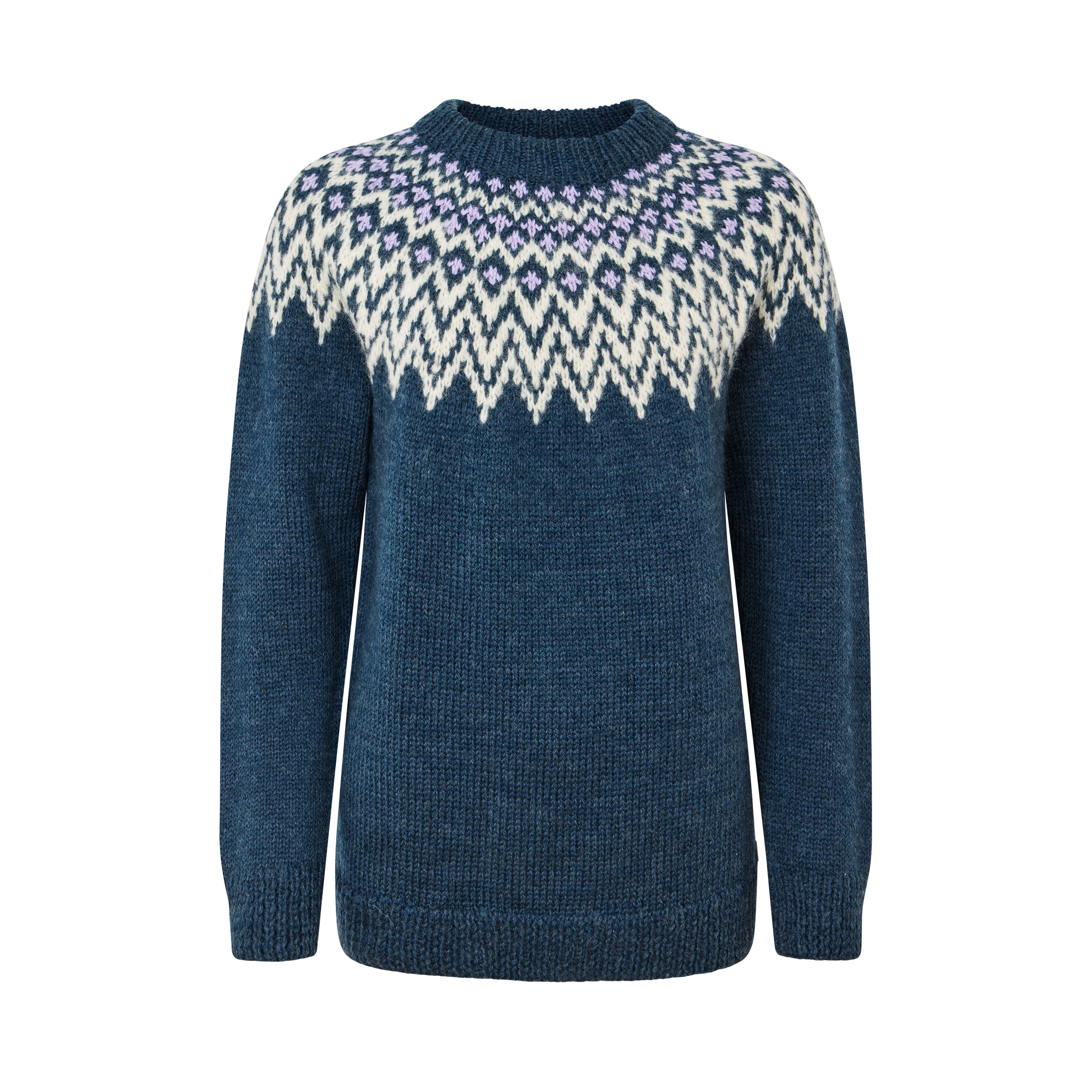 Fuza Wool - Pull Che Che col rond laine mérinos, tricoté main