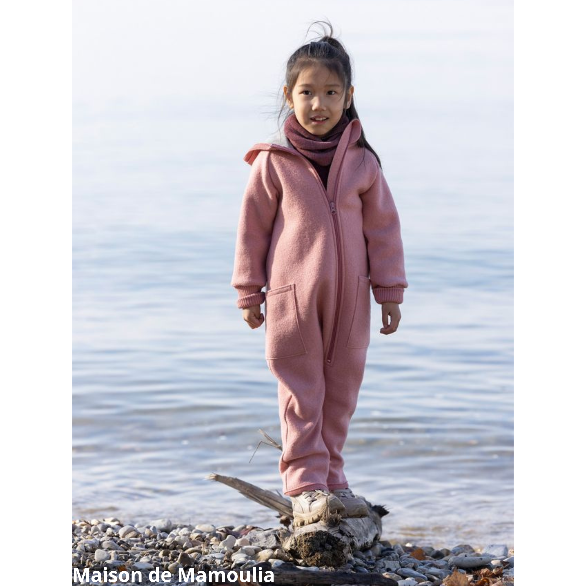 Disana - Combinaison bébé enfant, laine bouillie avec Zip